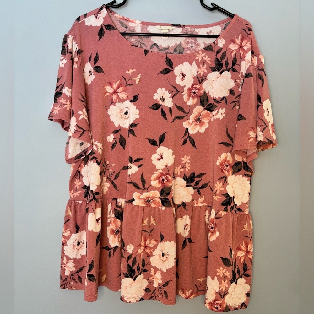 Floral Blouse in Mauve by [Brand]